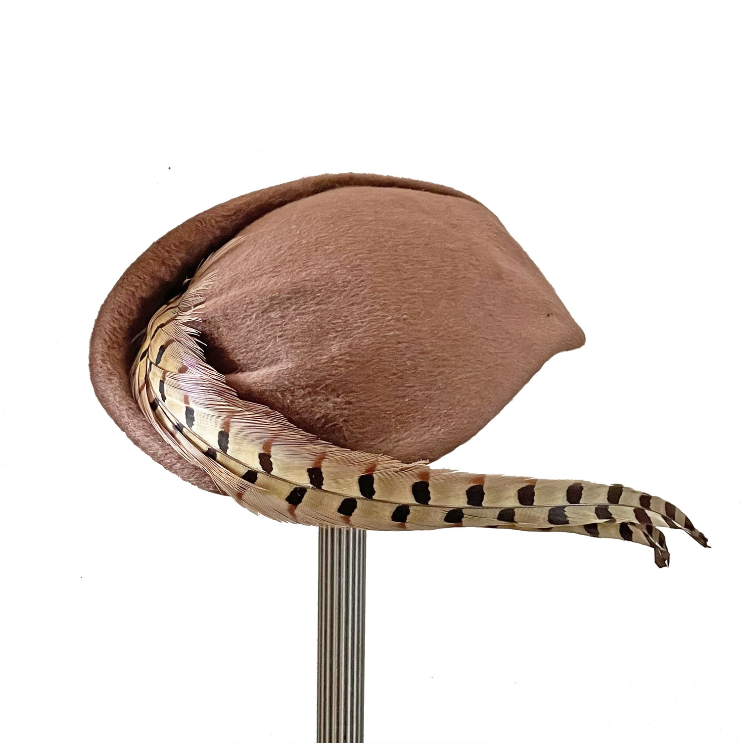 1950s vintage feather hat