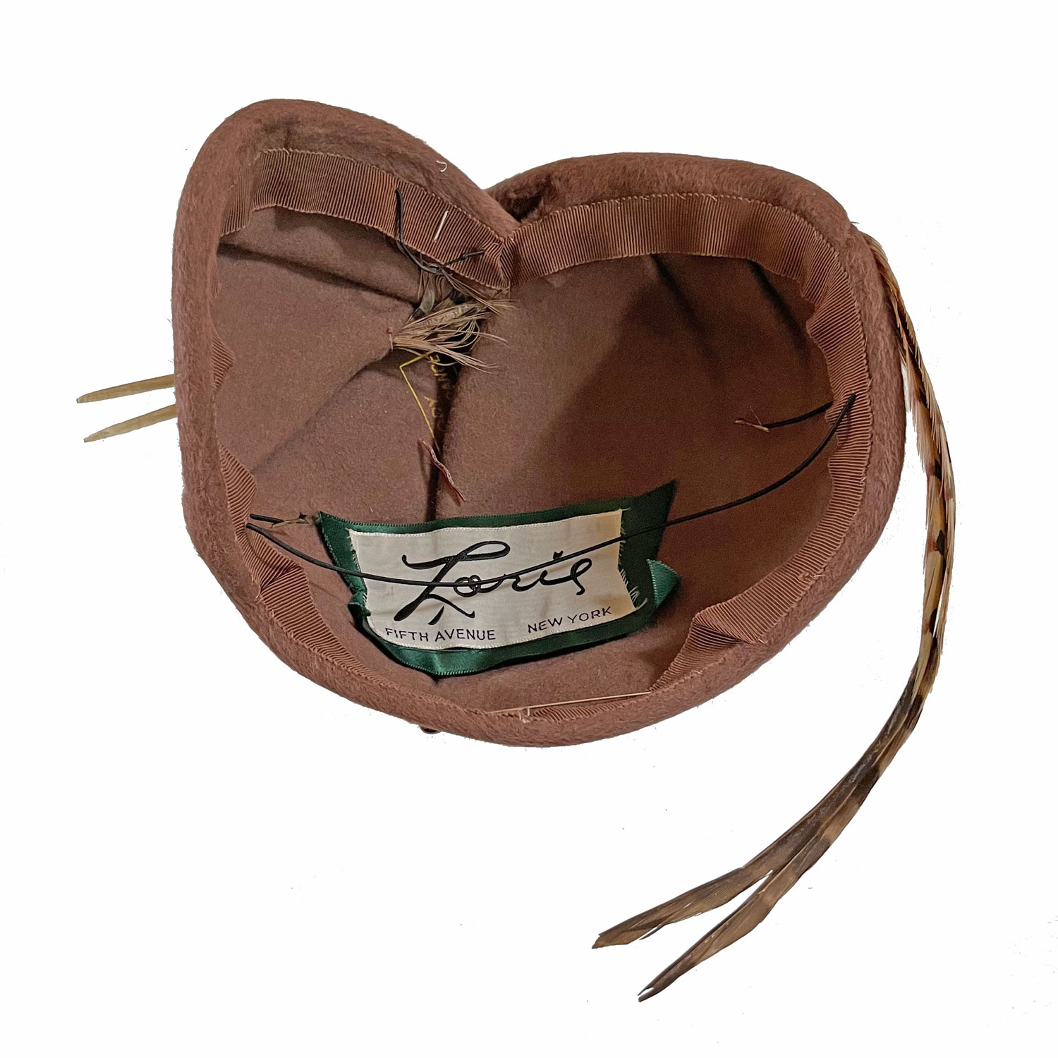1950s vintage feather hat