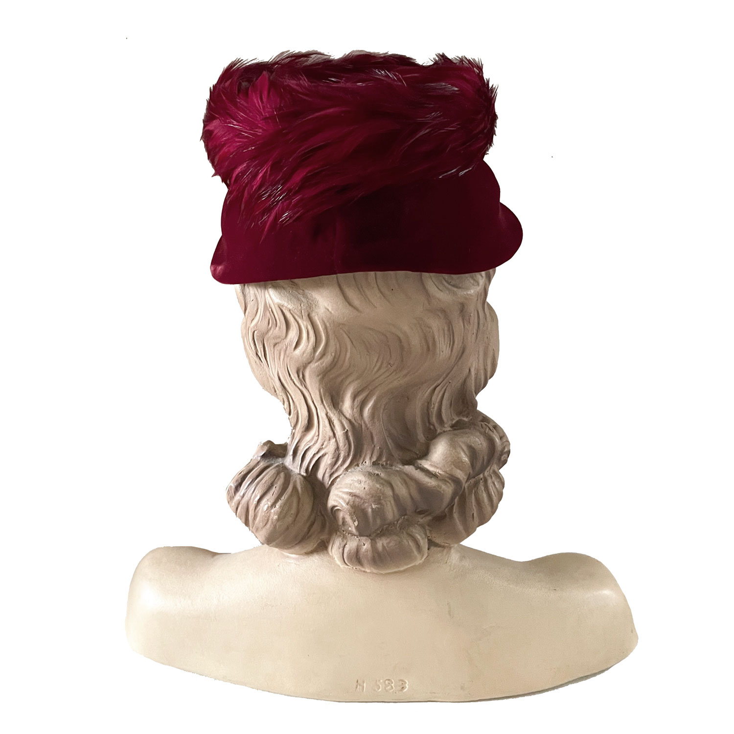 1960s feather cloche hat