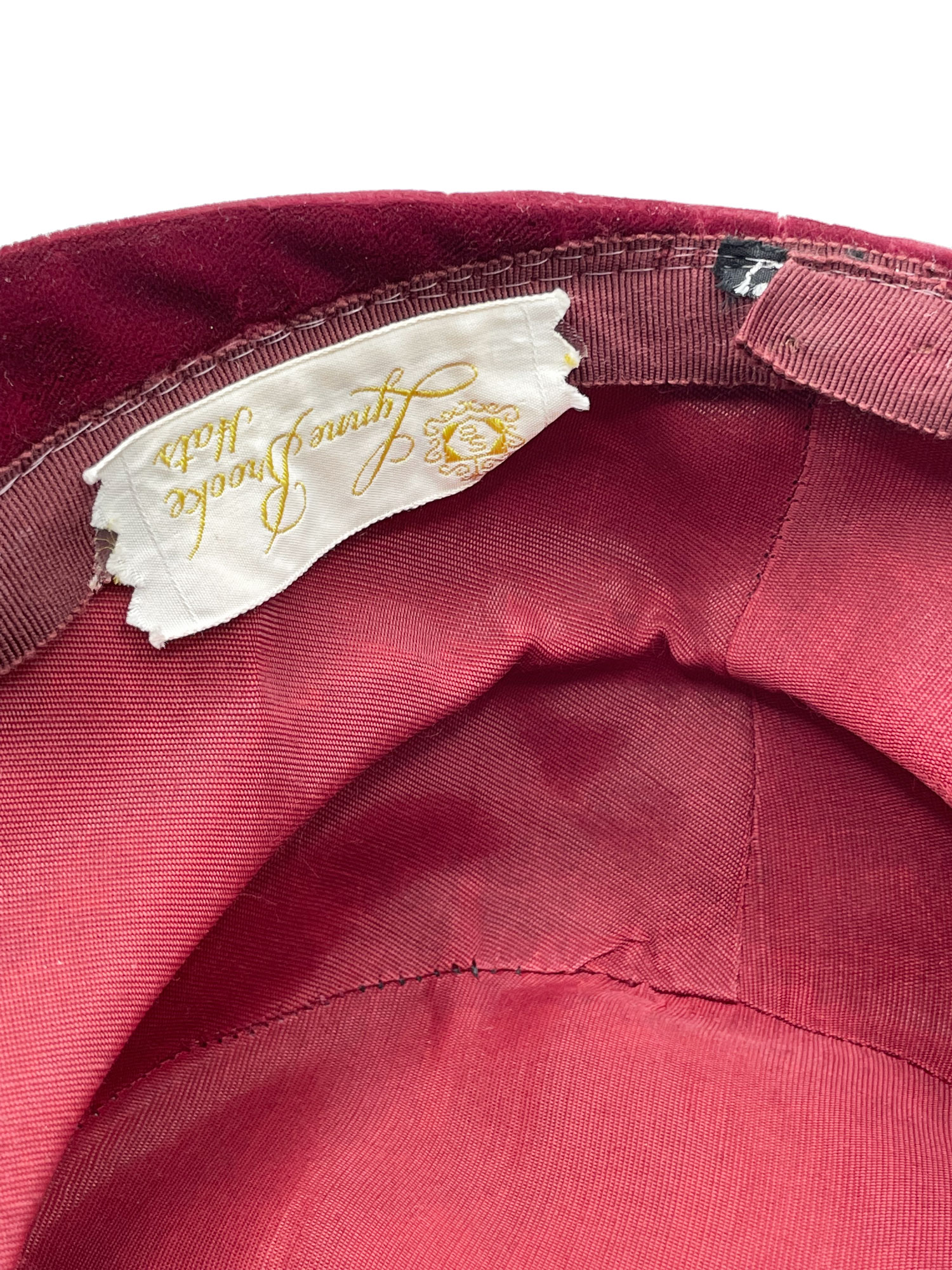 1960s feather cloche hat