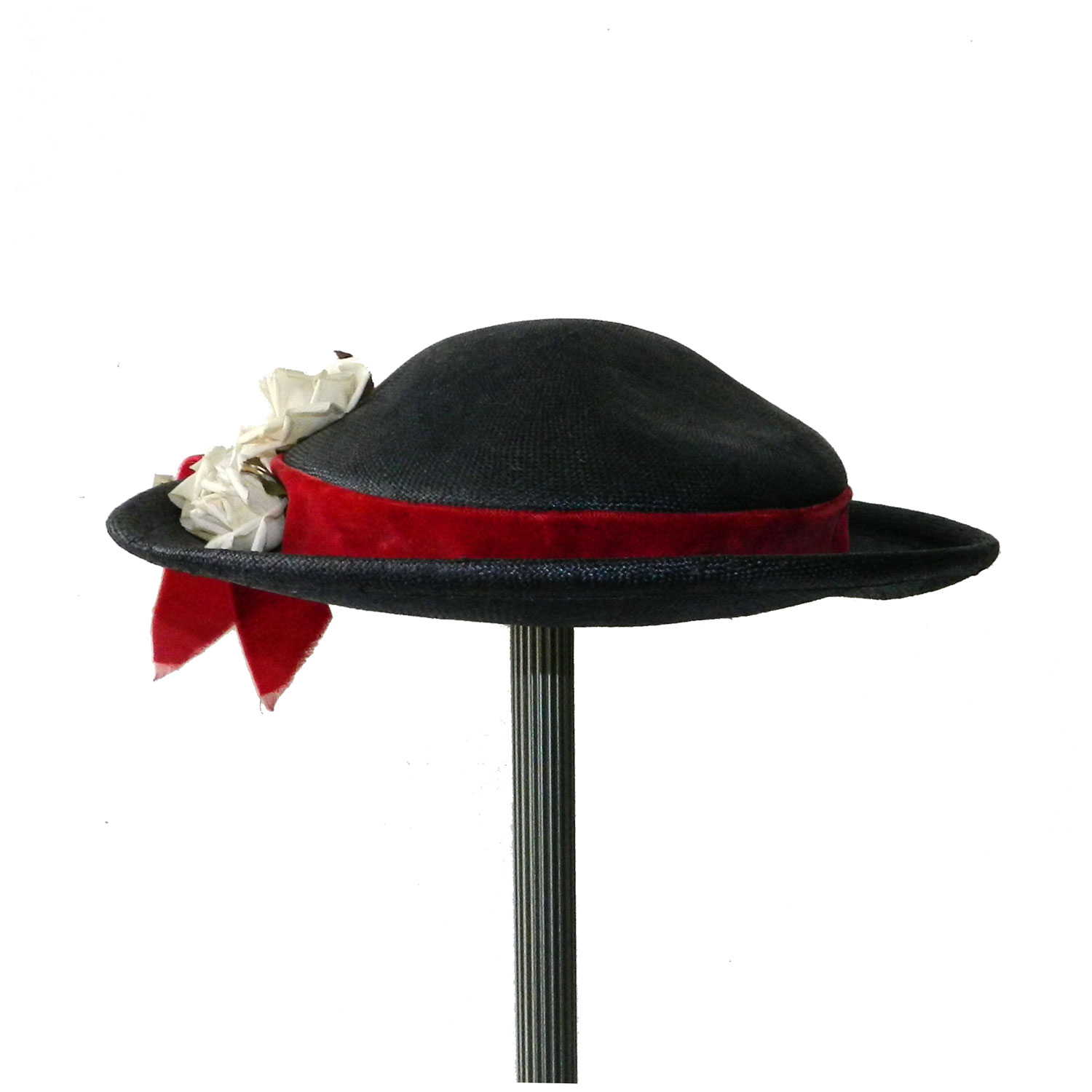 1960s blue straw hat