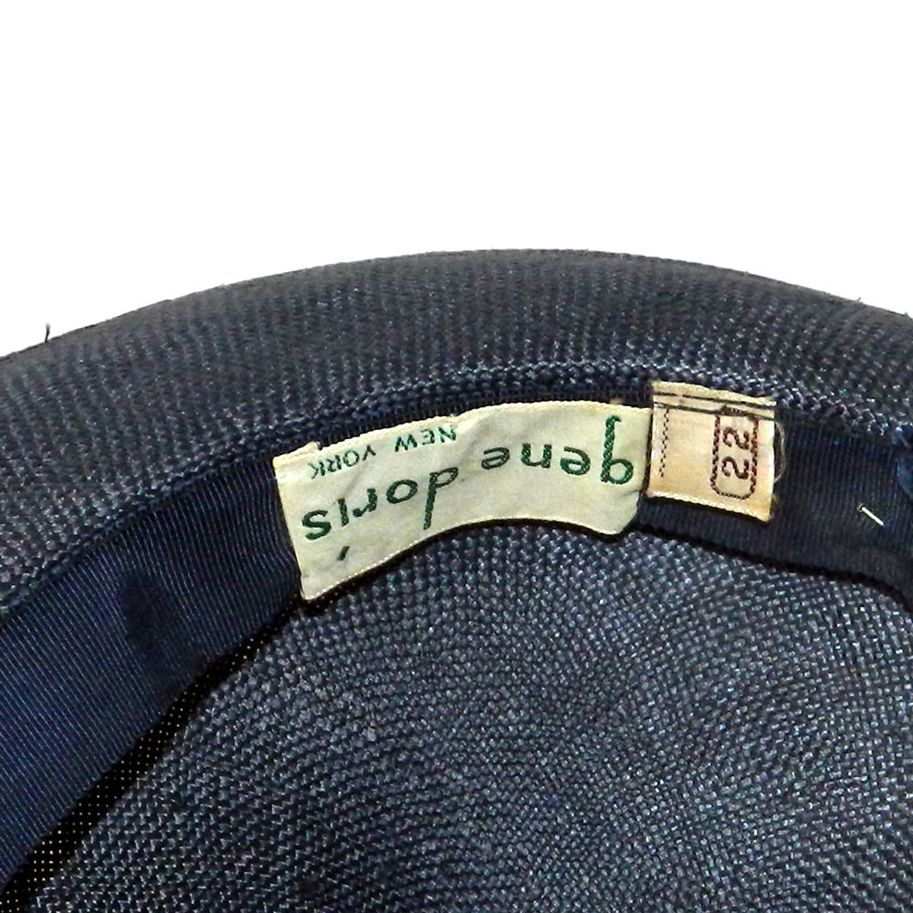 1960s blue straw hat