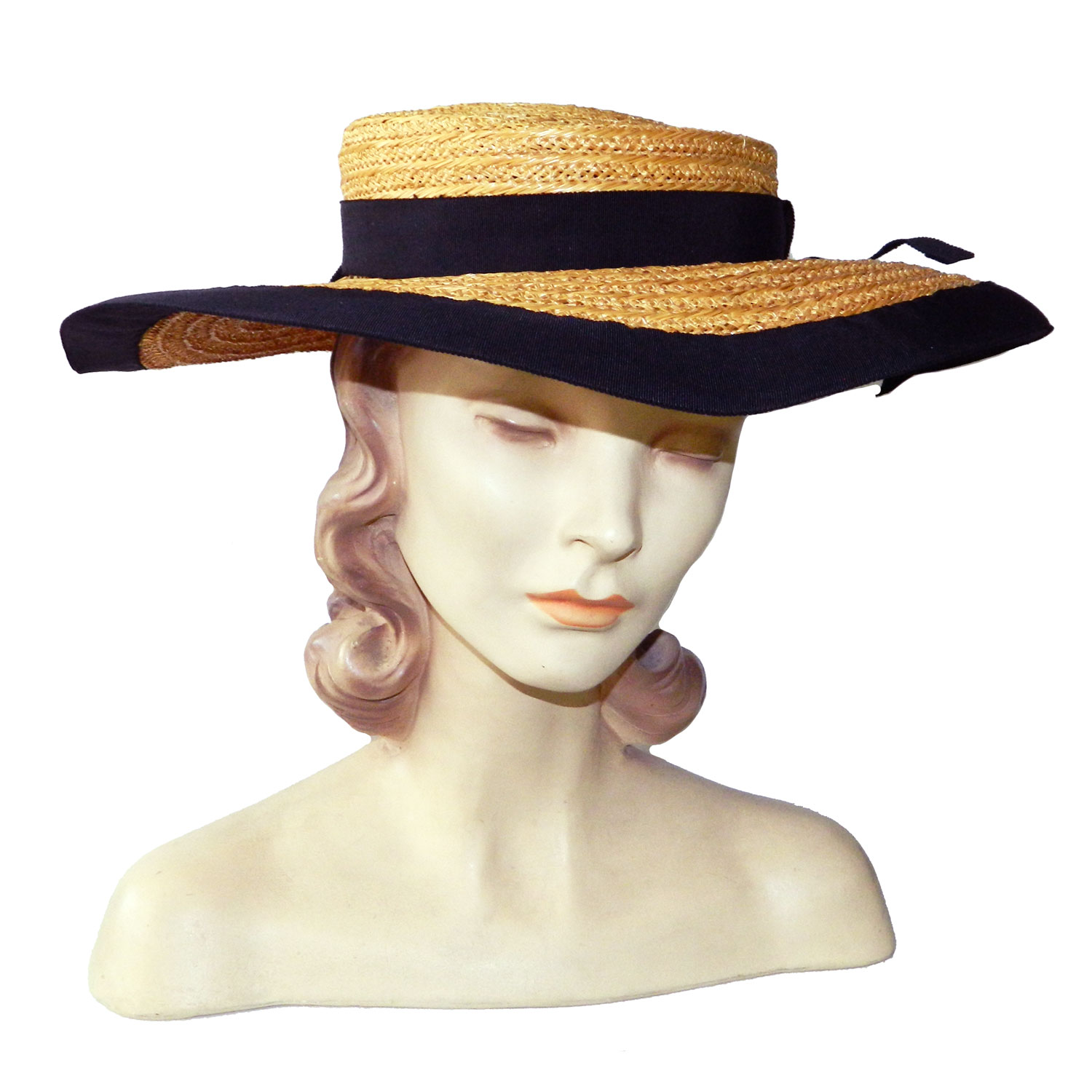 1950s staw hat
