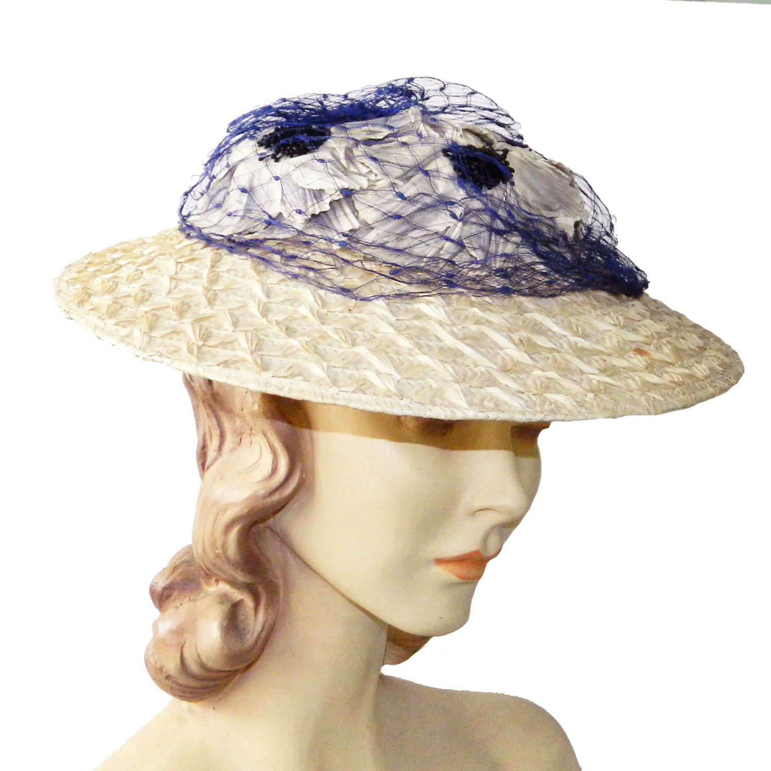 1950s staw hat
