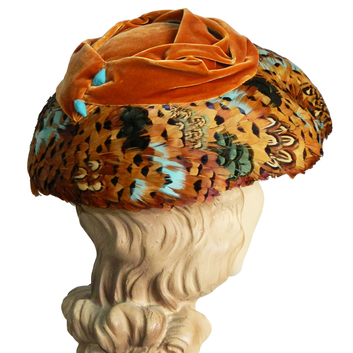1960s feather hat
