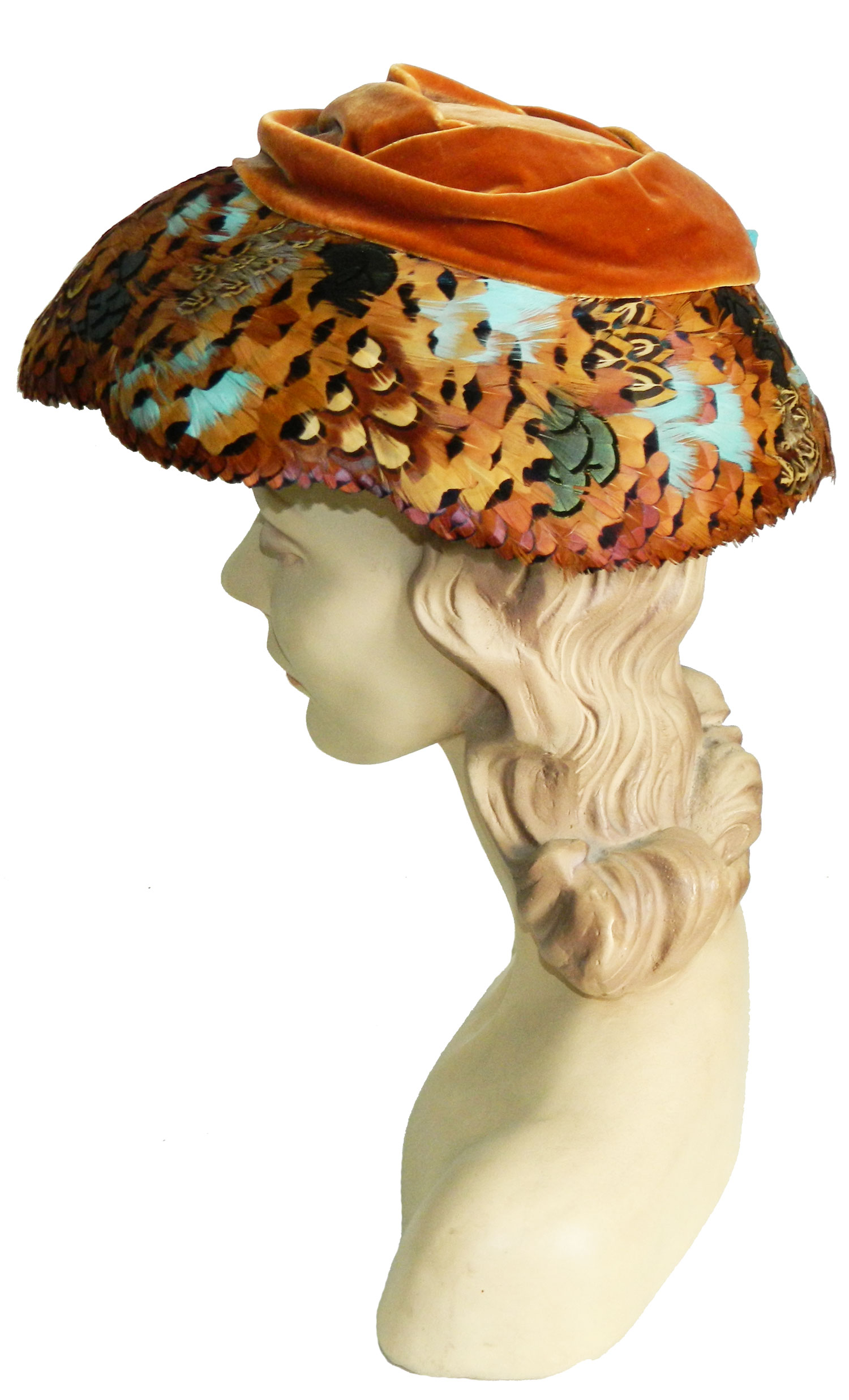 1960s feather hat