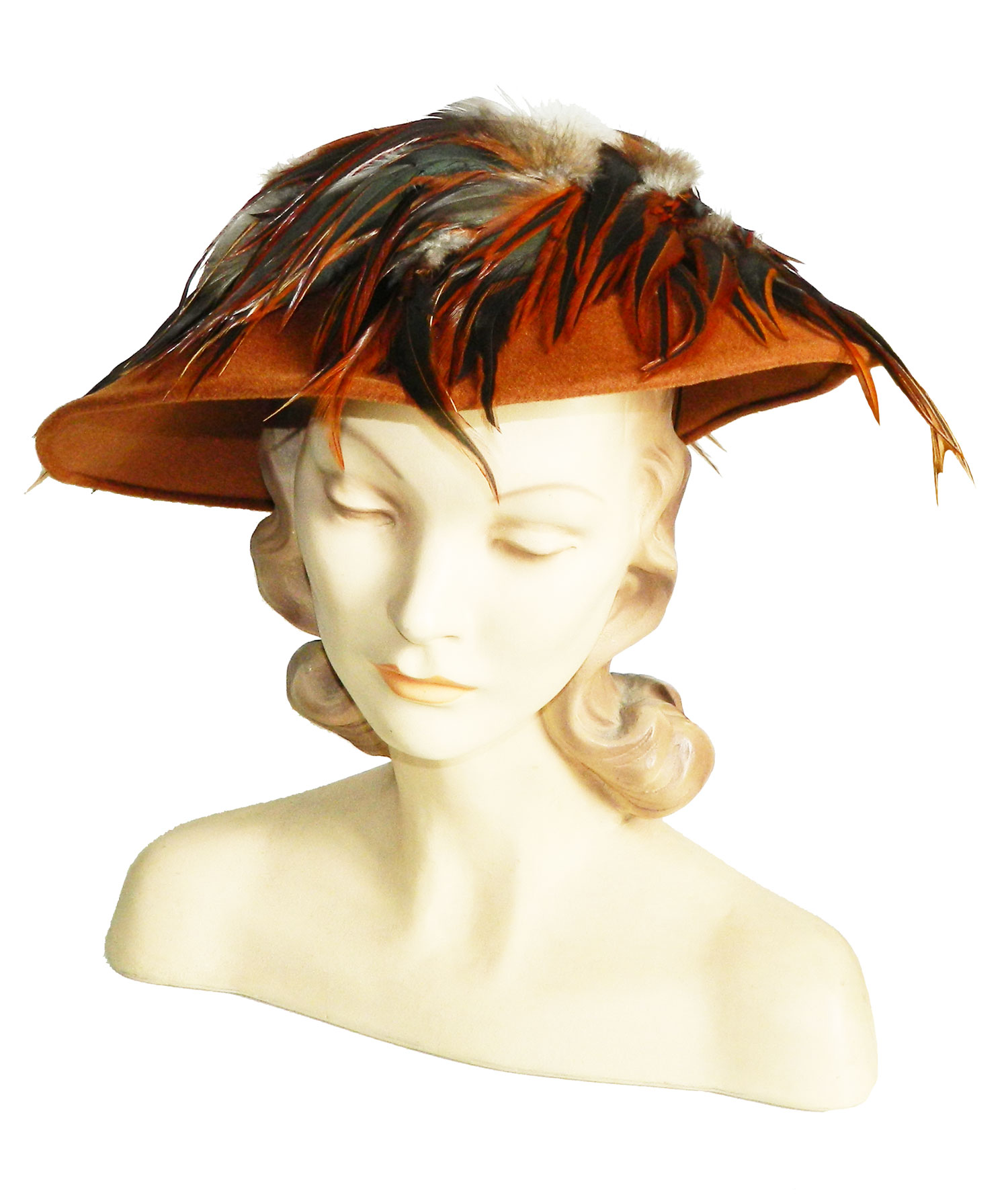 1960s feather hat