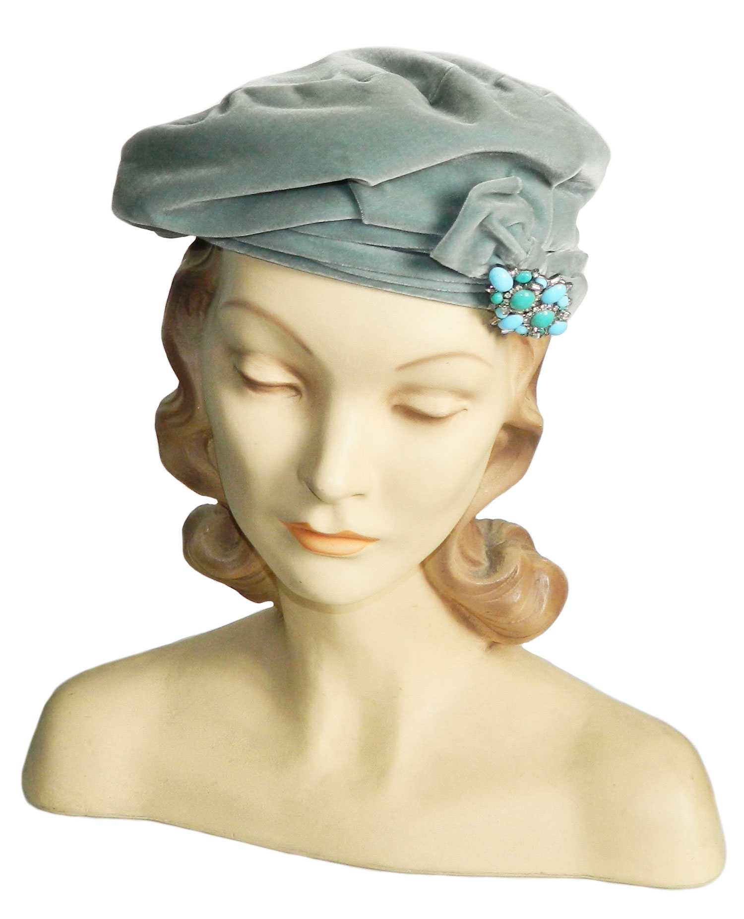 vintage velvet beret