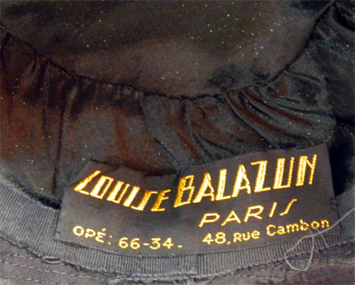 vintage 1930's black hat