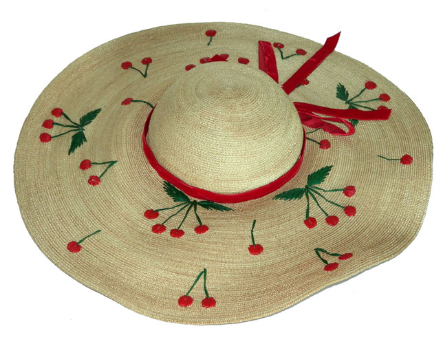 1950's staw sun hat by Madam Irene