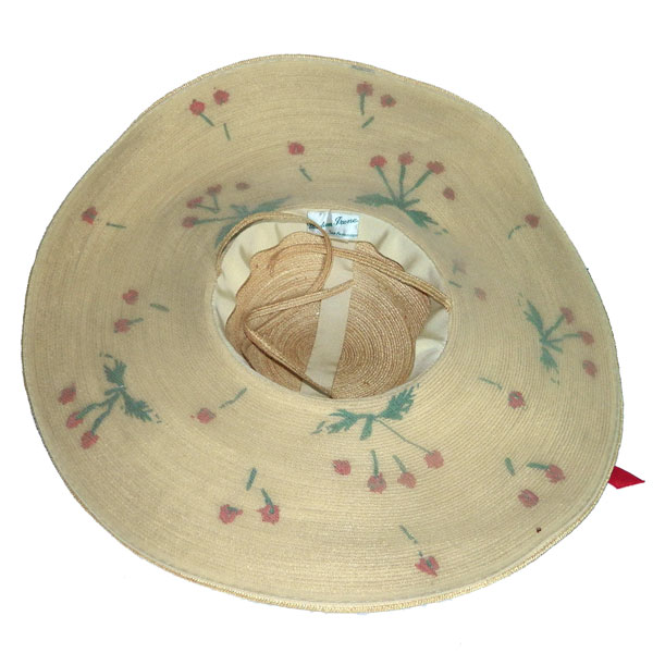 1950's staw sun hat by Madam Irene