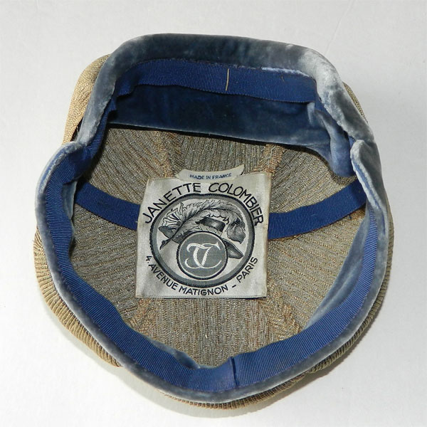 1950's Janette Colombier French hat