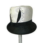 1960s mod straw pill box hat