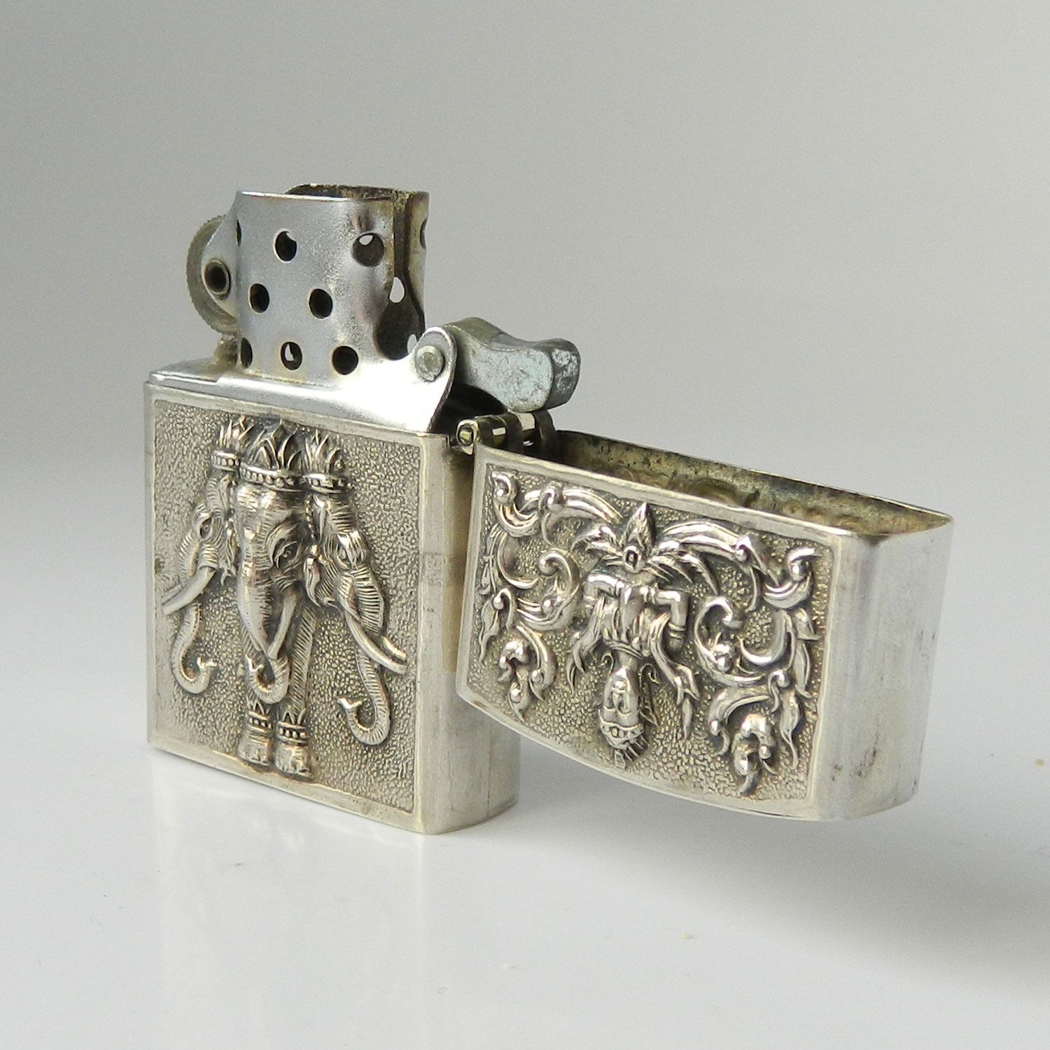 Vintage Siam Silver Lighter