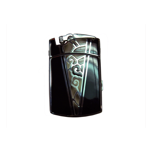 vintage art deco lighter and cigarette box combination