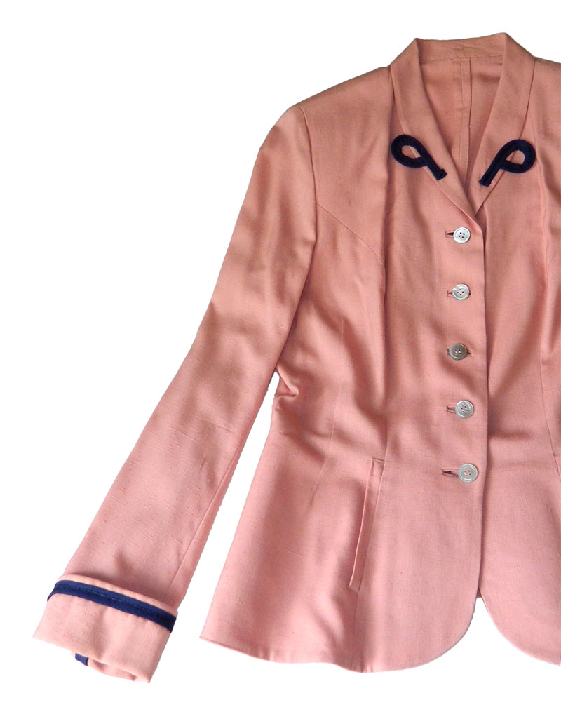 1950's pink linen suit