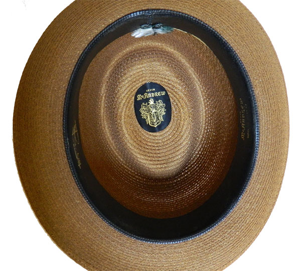 vintage straw porkpie