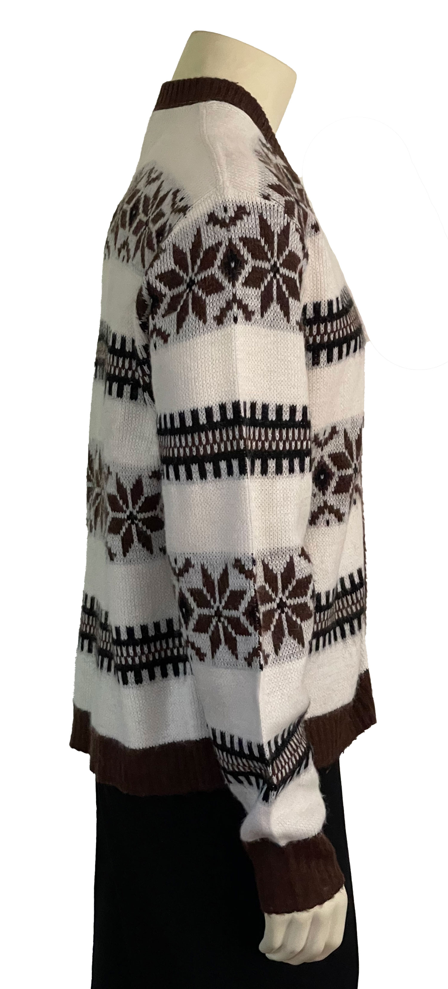 1960s Nordic zipper cardigan sweater