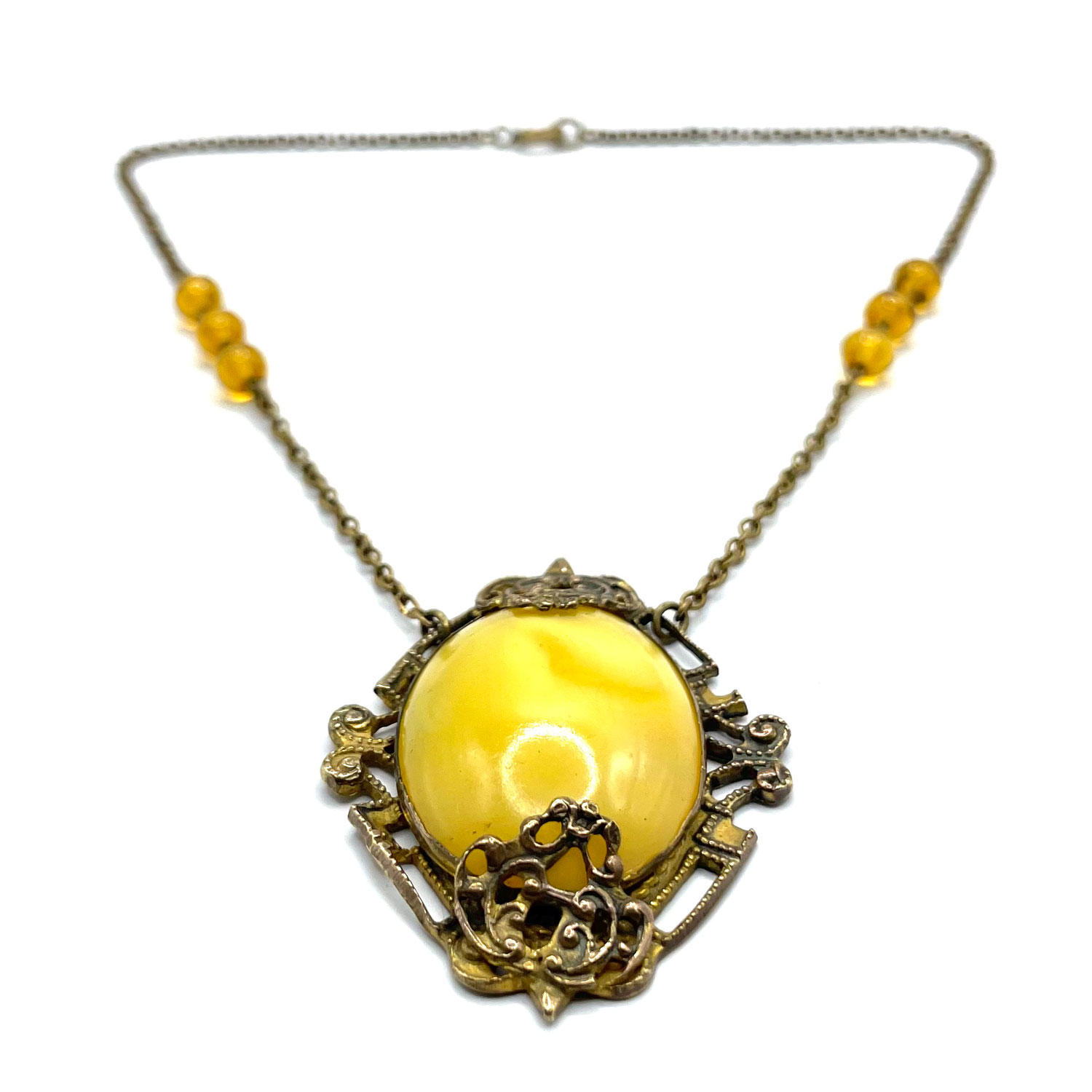 Antique Czechoslovakian pendant necklace