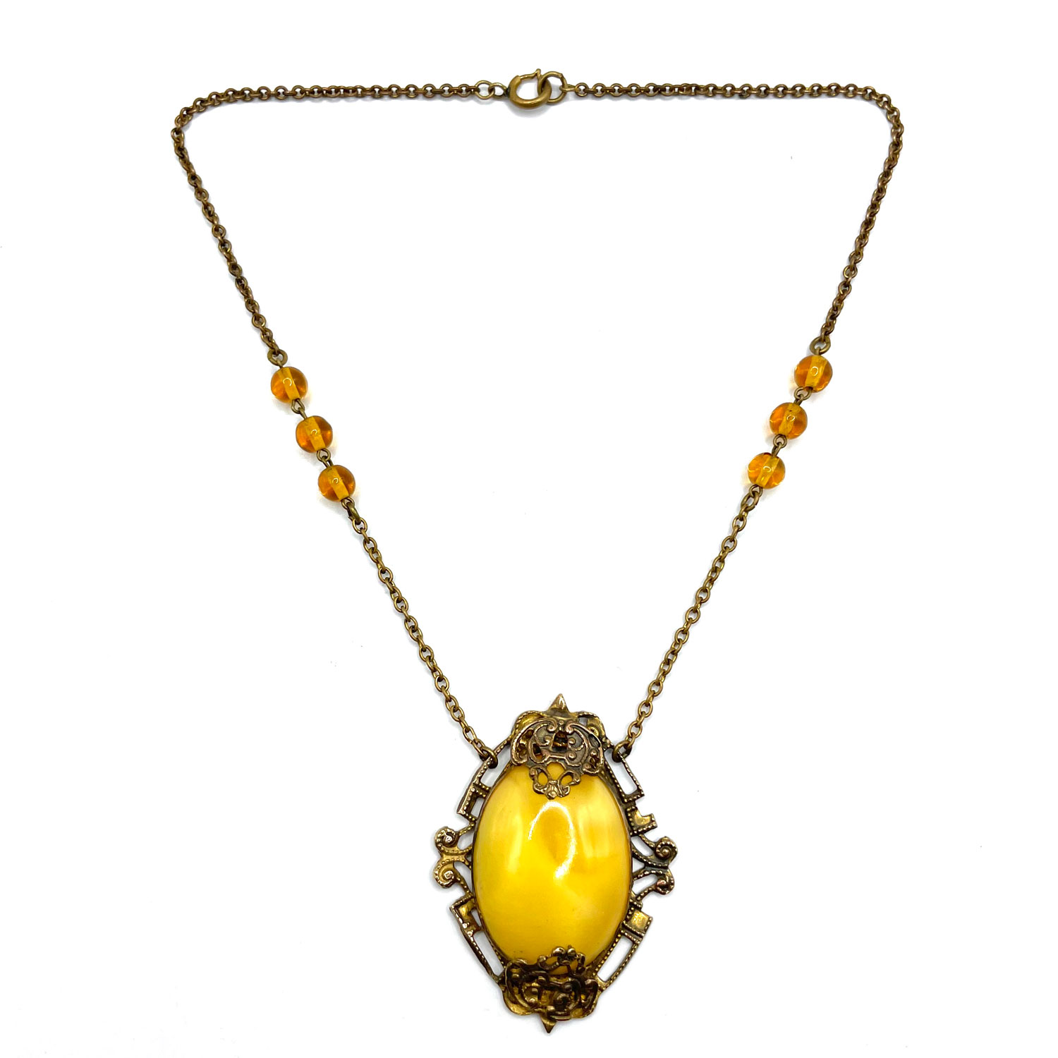 Antique Czechoslovakian pendant necklace