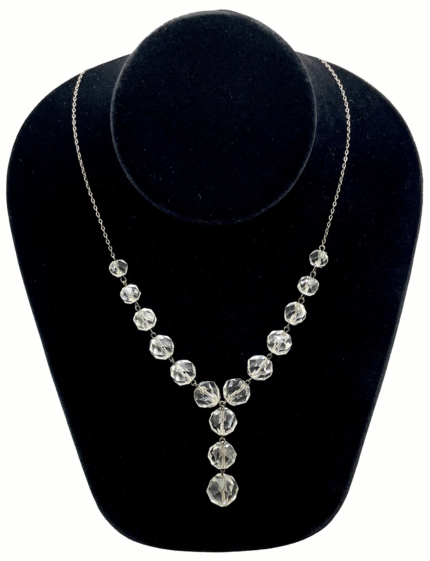 Y crystal pendant necklace