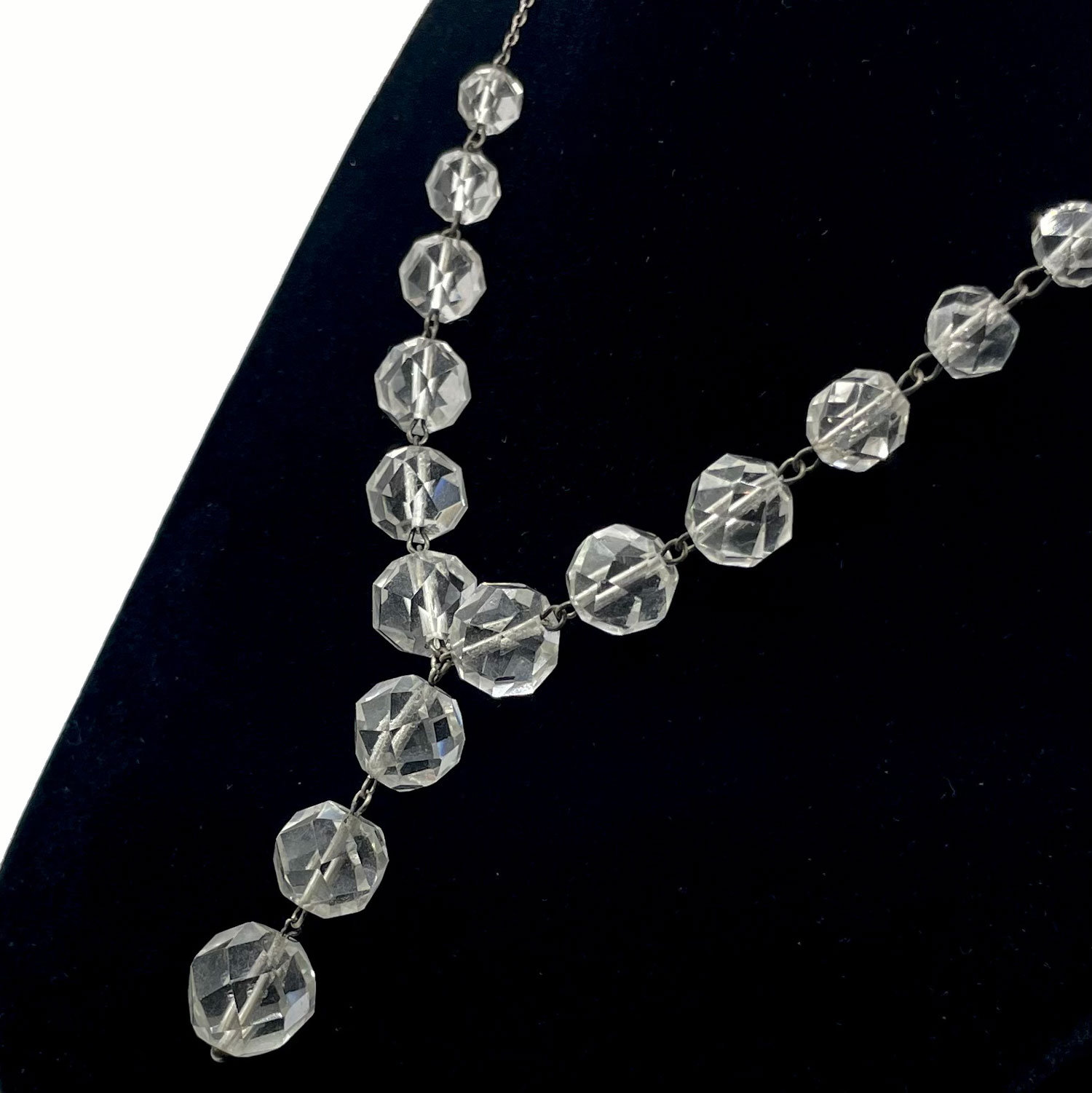 Y crystal pendant necklace