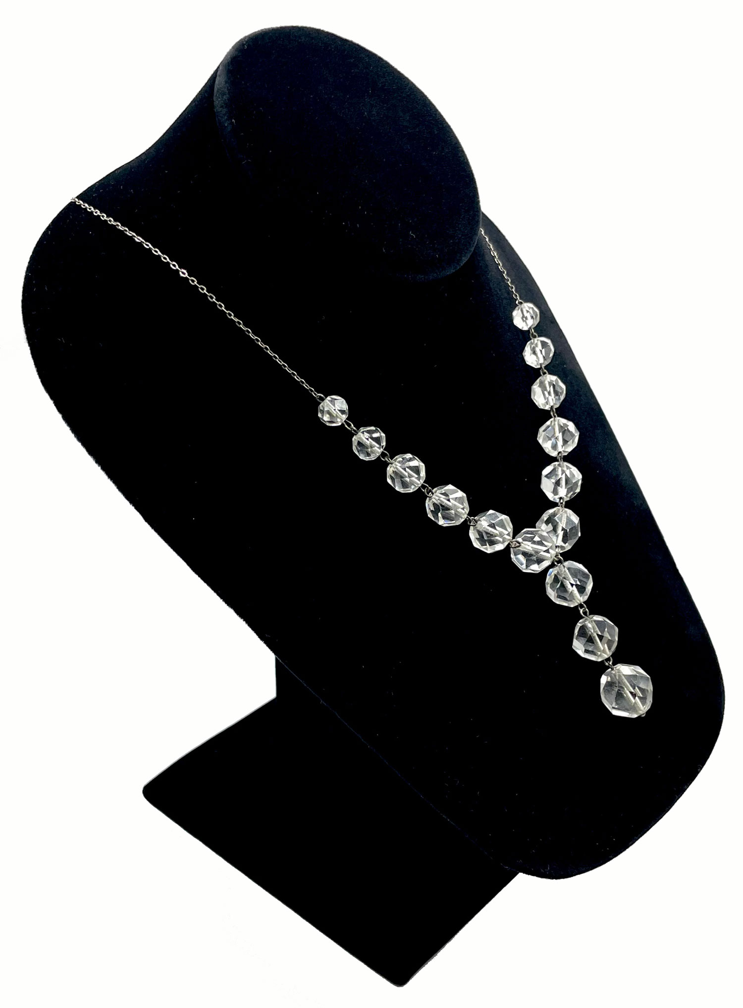 Y crystal pendant necklace