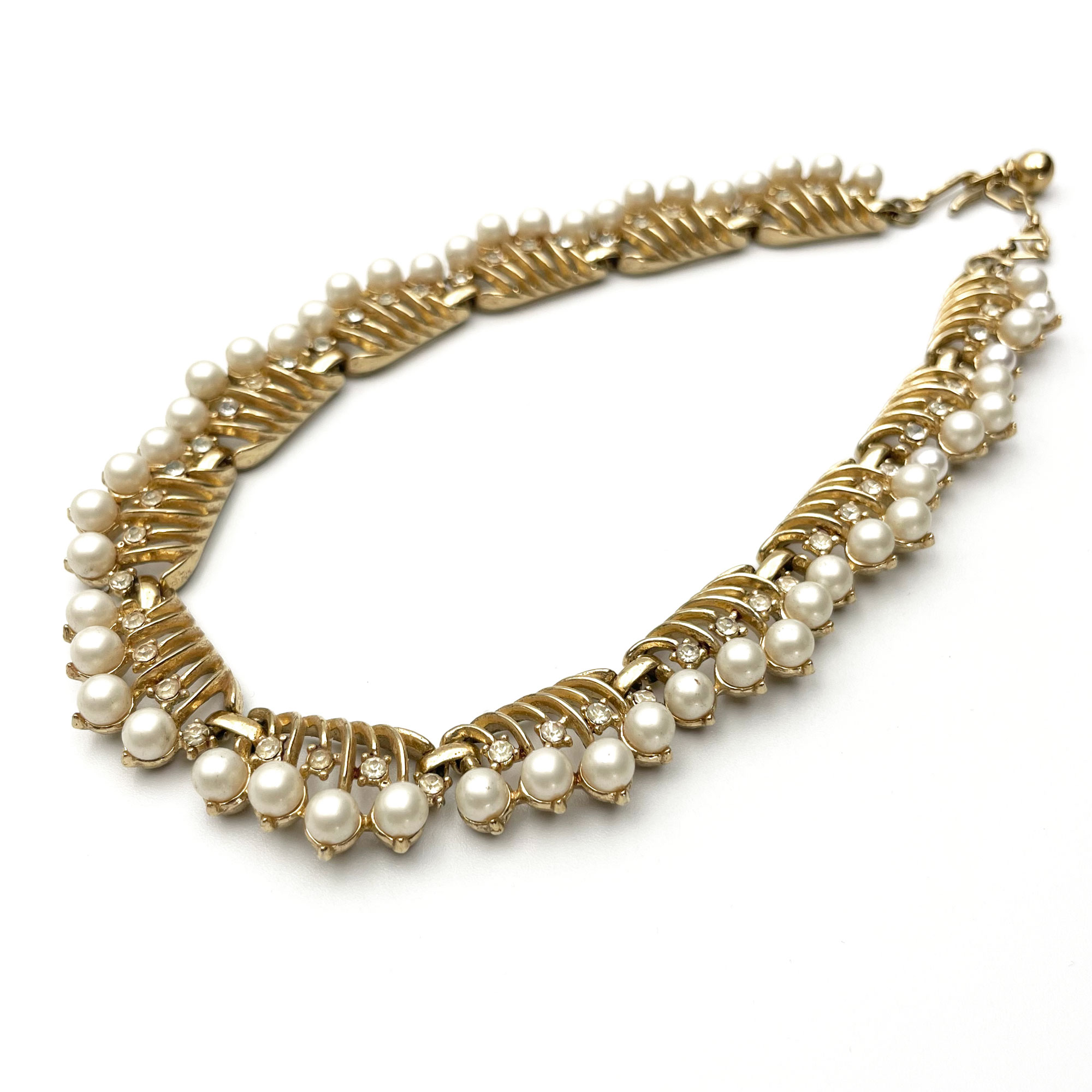 Trifari faux pearl necklace