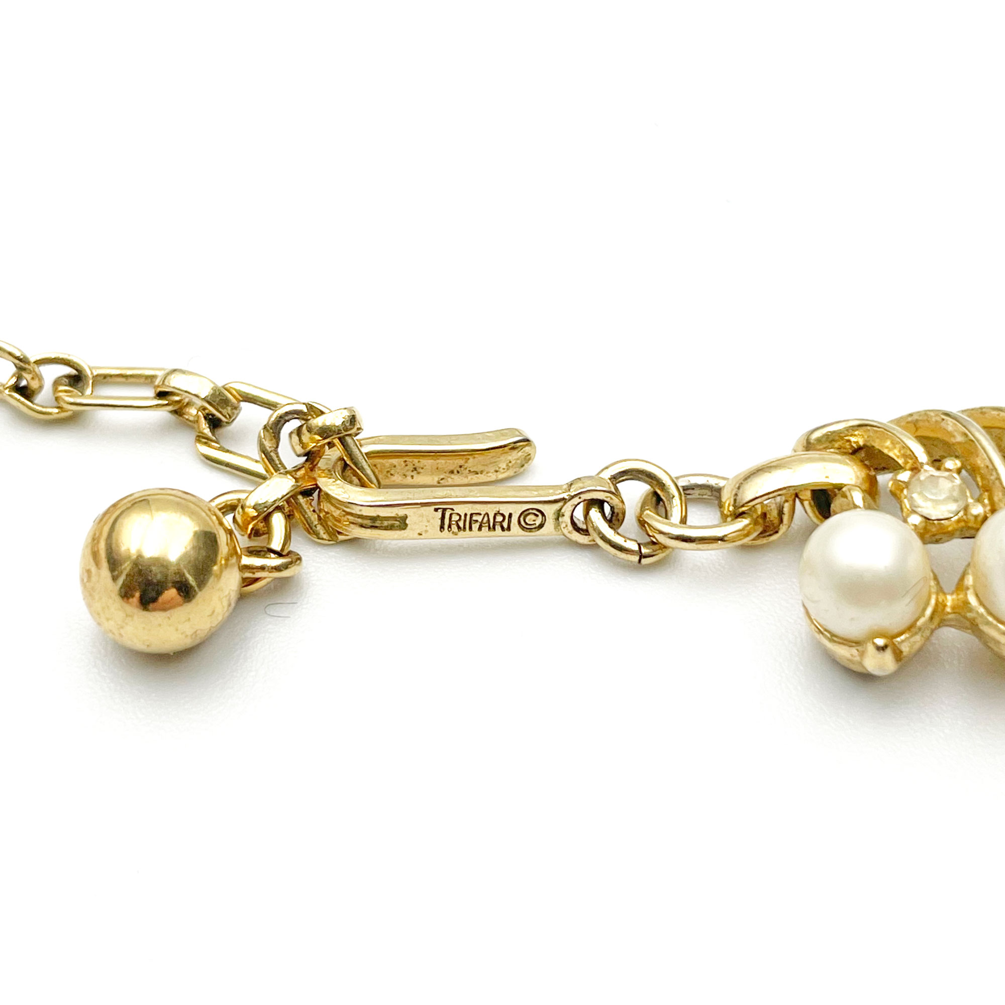 Trifari faux pearl necklace