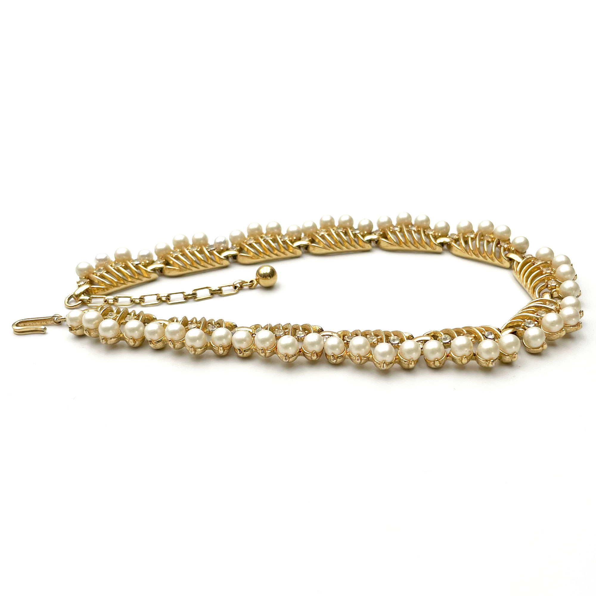 Trifari faux pearl necklace