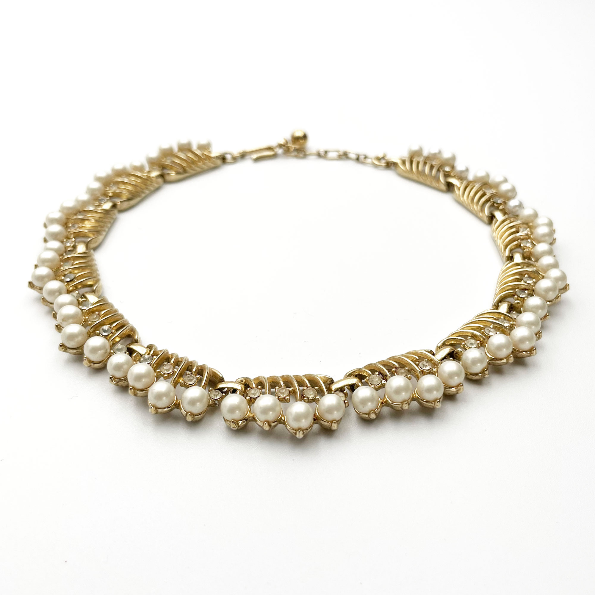 Trifari faux pearl necklace