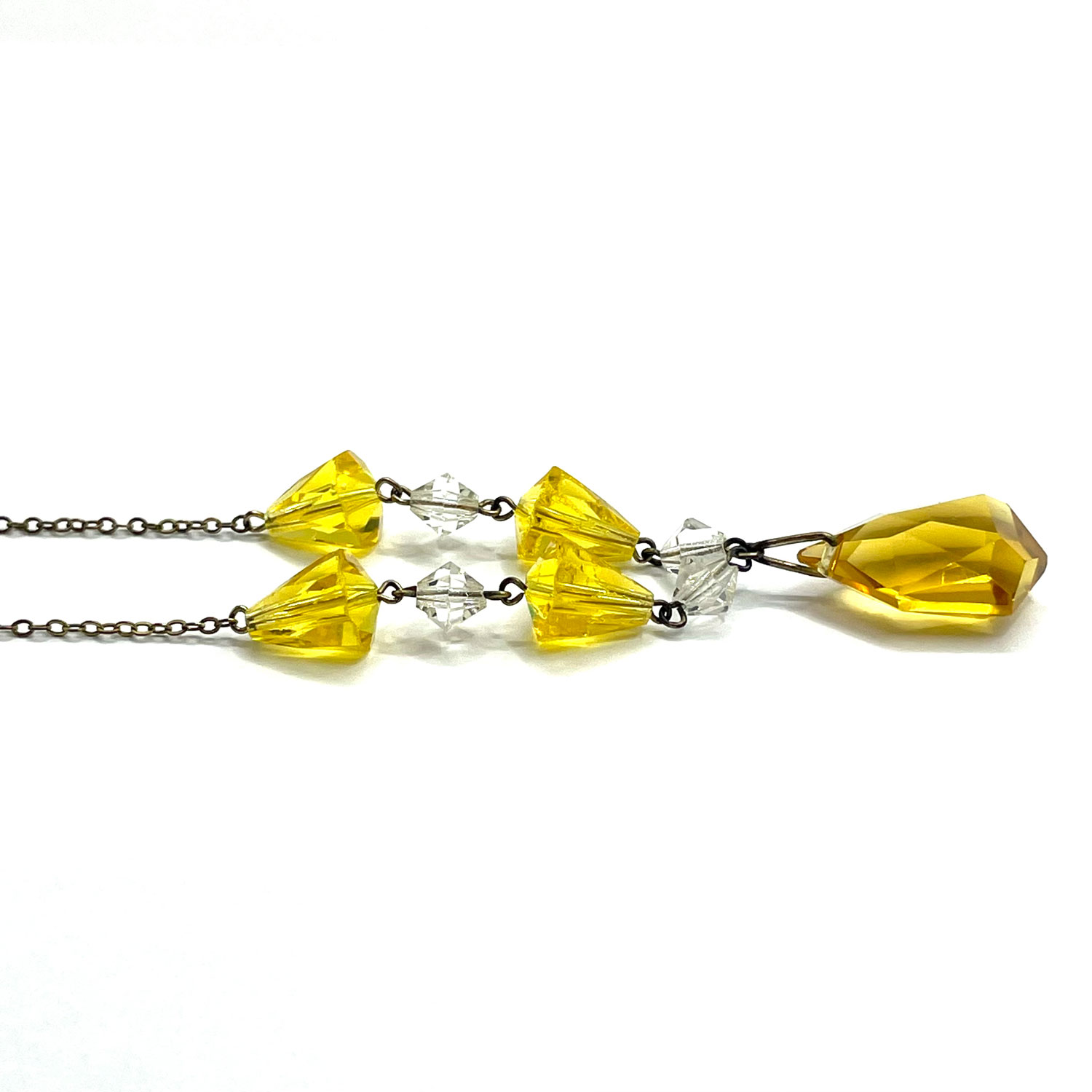 1930s Czechoslovakian glass necklace