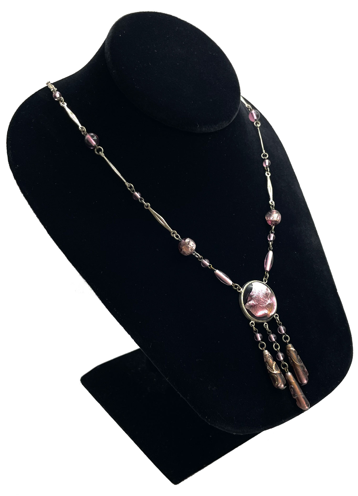 Czechoslovakian glass necklace