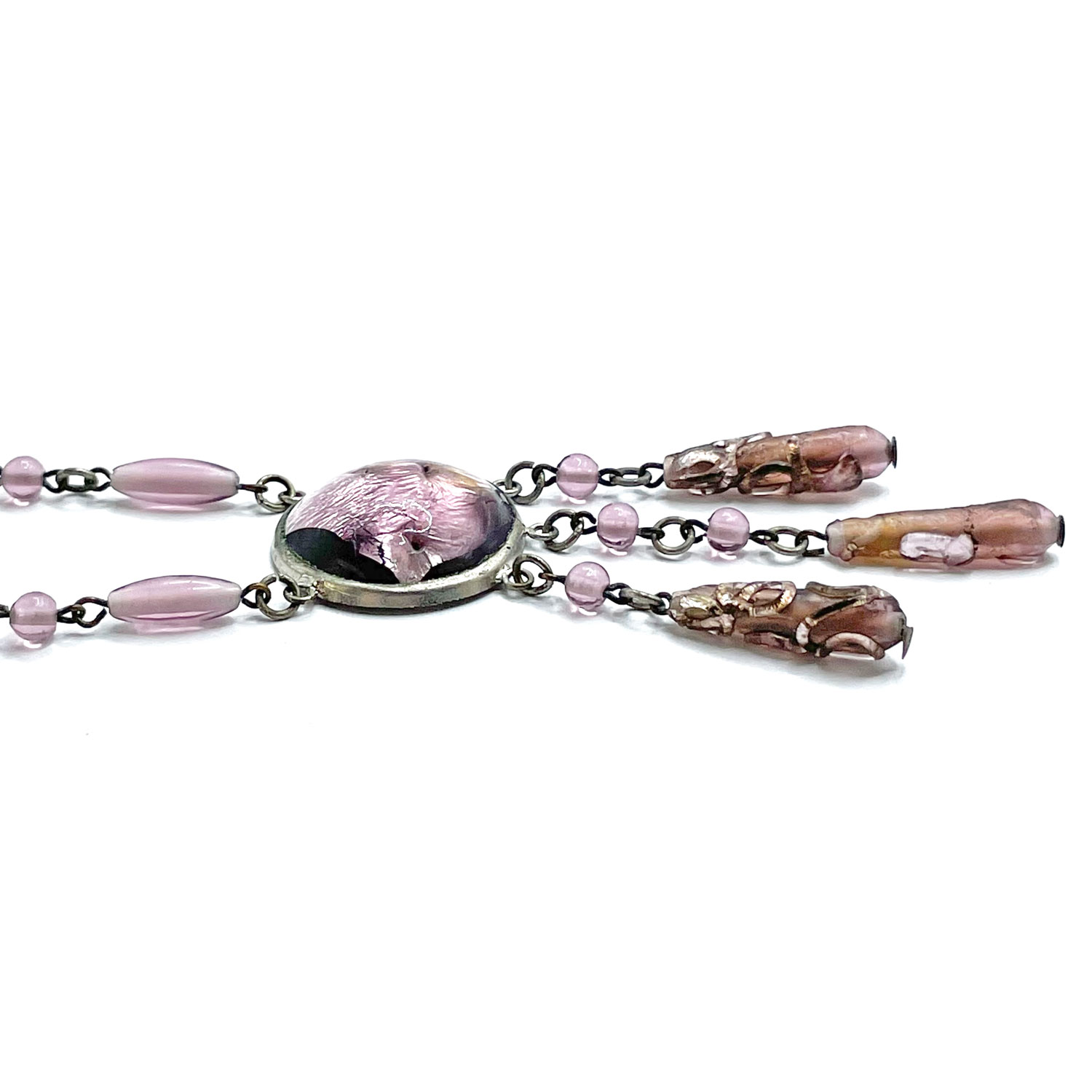 1930s Czechoslovakian glass necklace