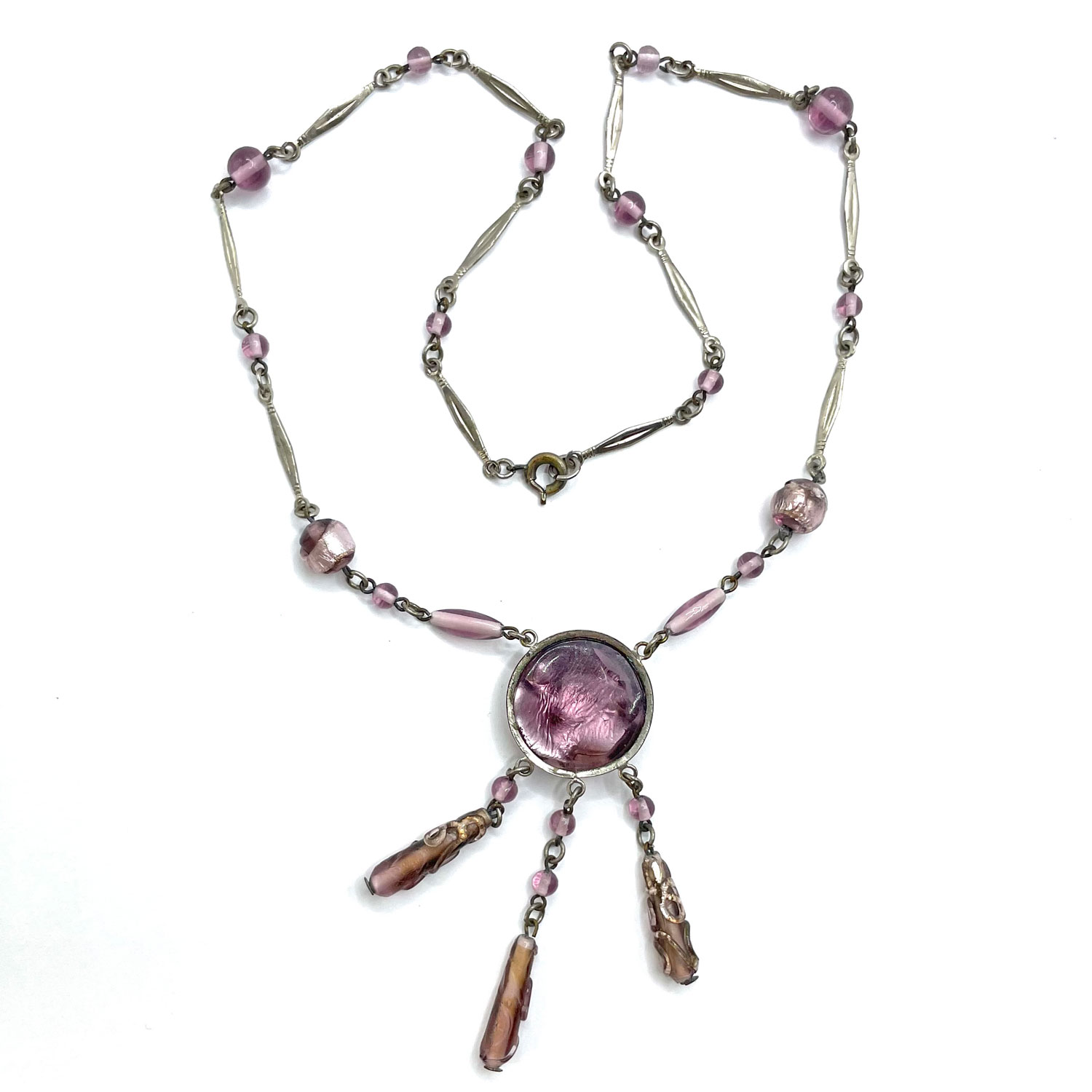 Czechoslovakian glass necklace