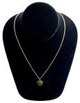 Jade heart pendant necklace