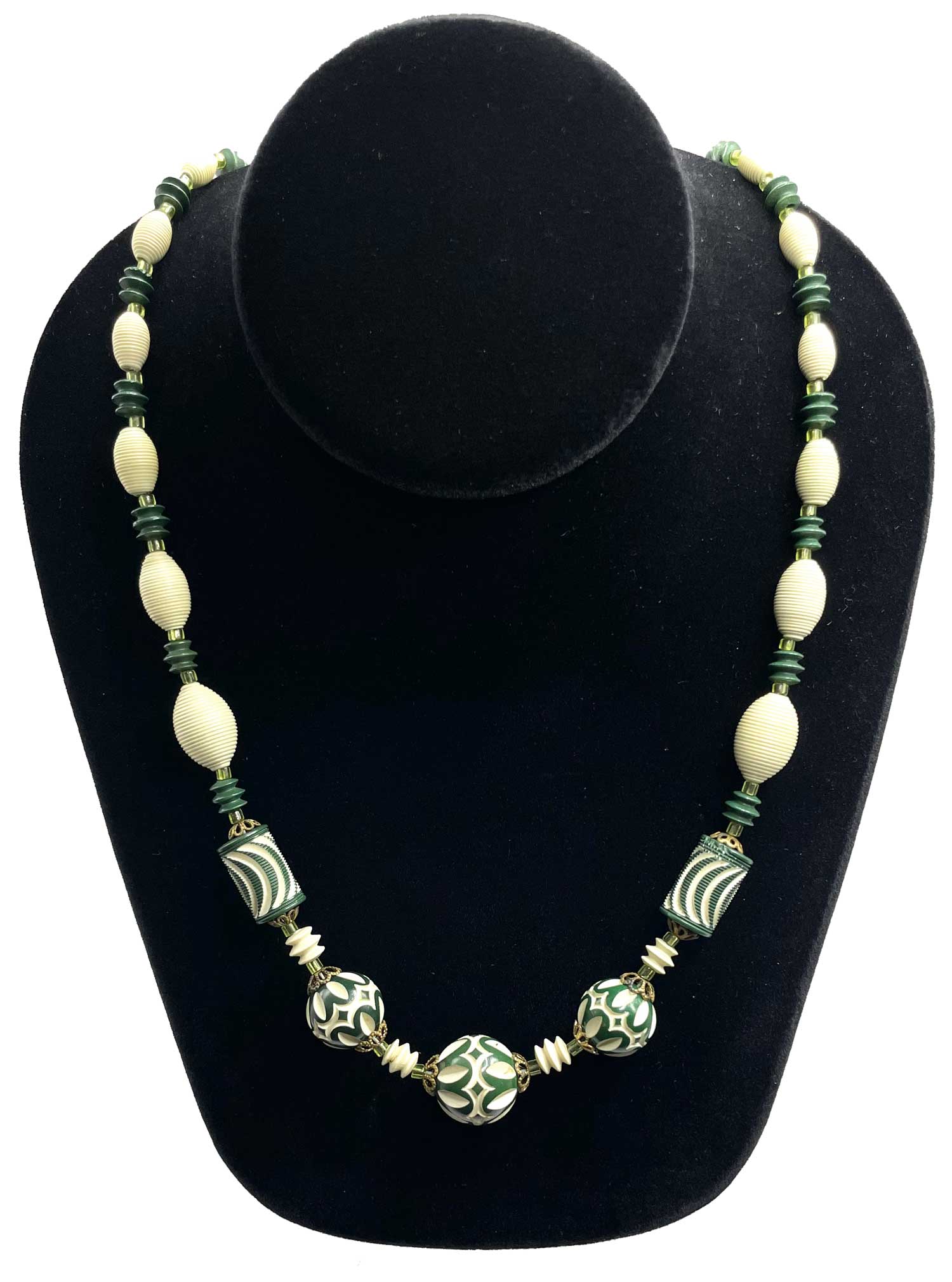 1930s celluloid bead necklace