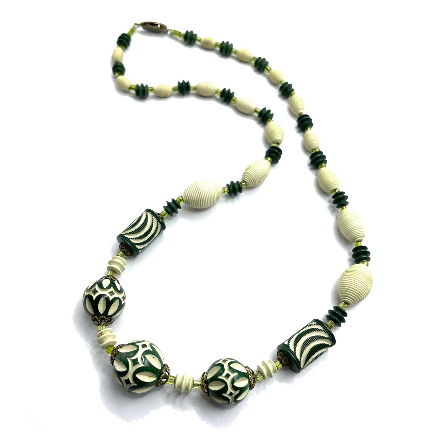 1930s celluloid bead necklace