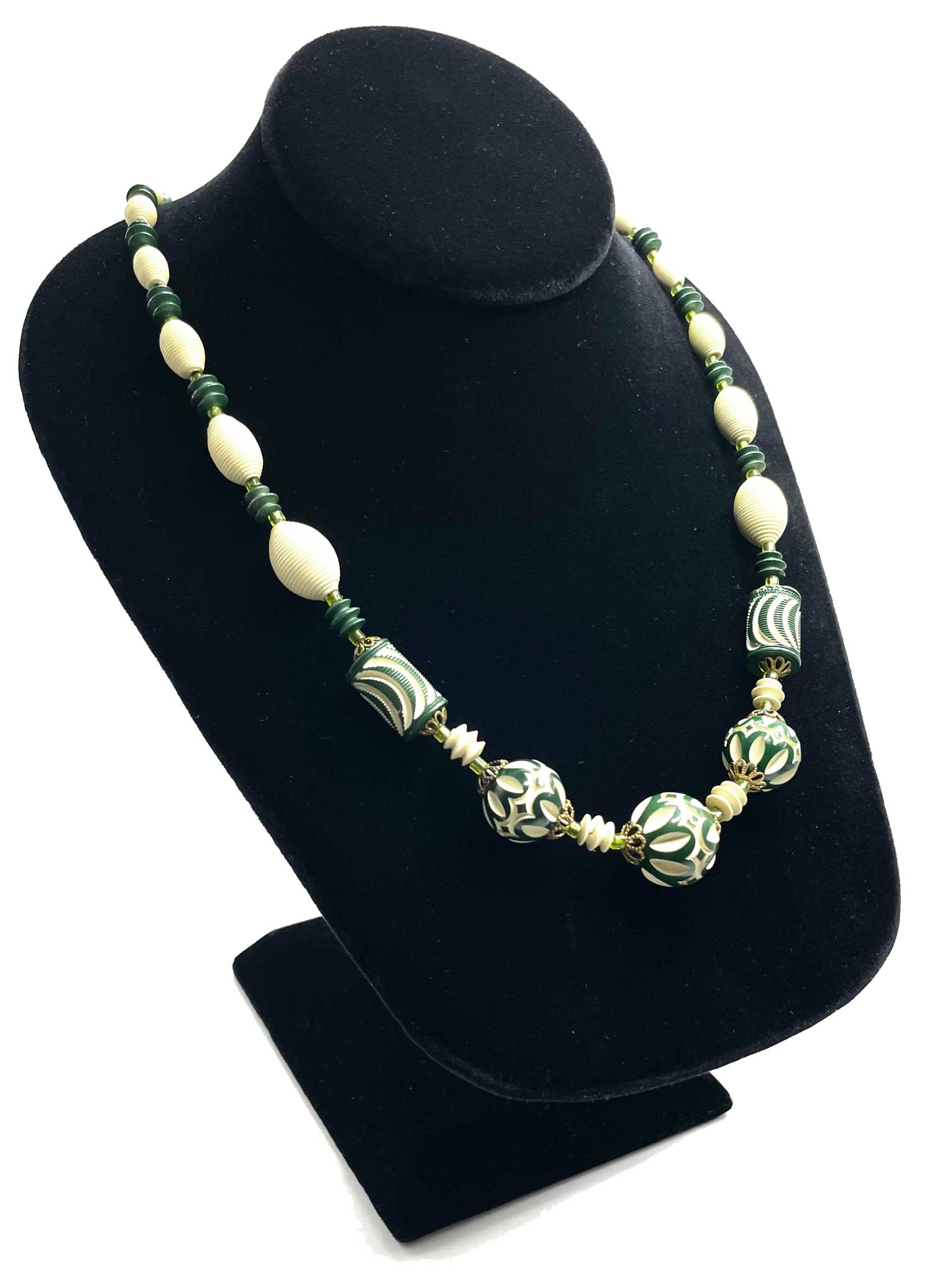 1930s celluloid bead necklace