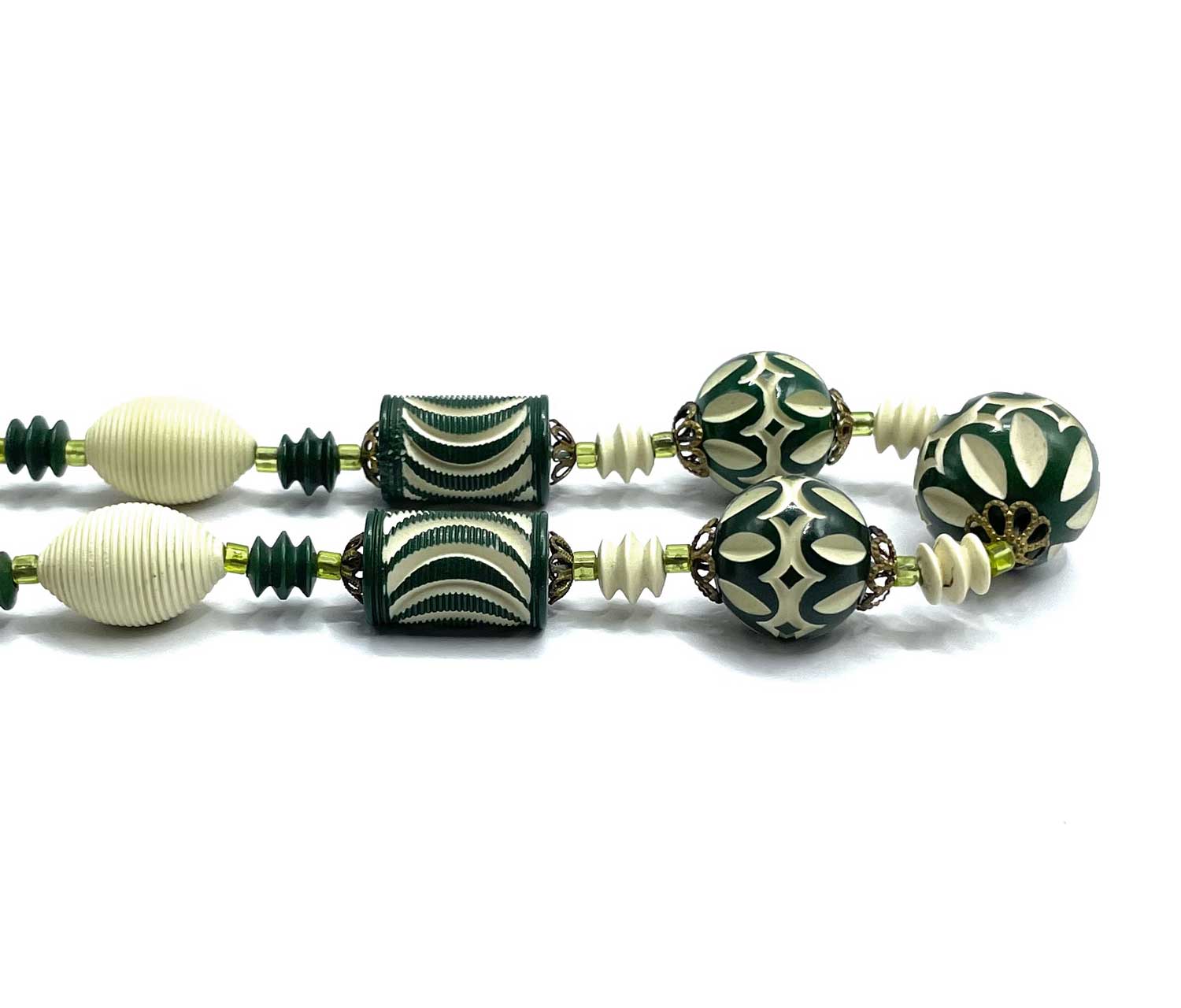 1930s celluloid bead necklace