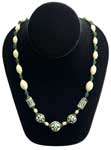 Green celluloid beaded necklace