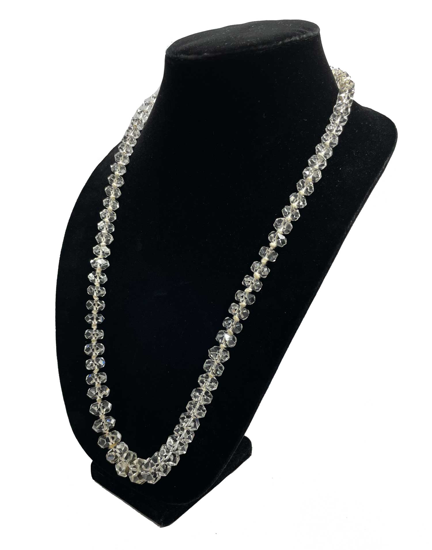 Long crystal necklace