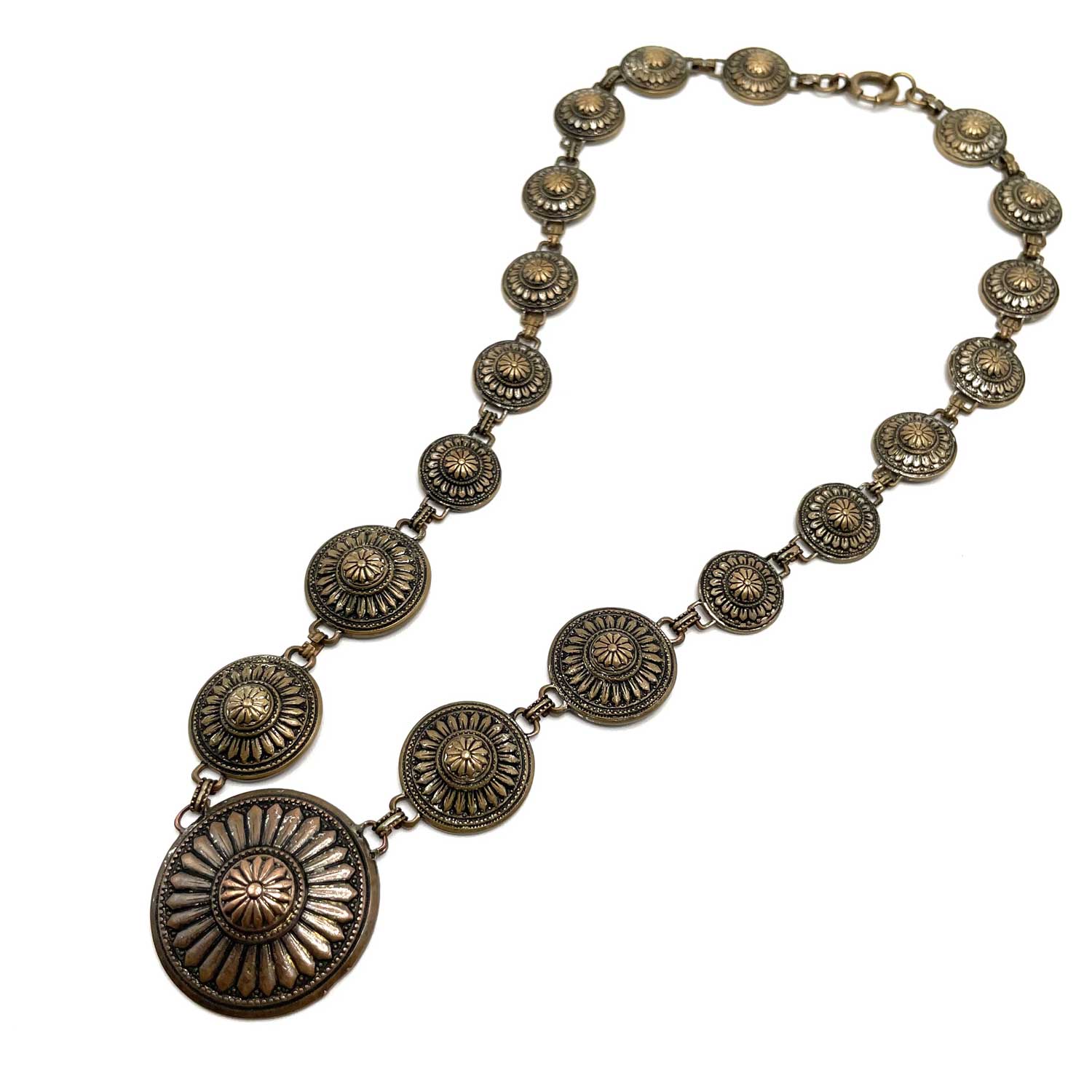 1930s flower disk necklace