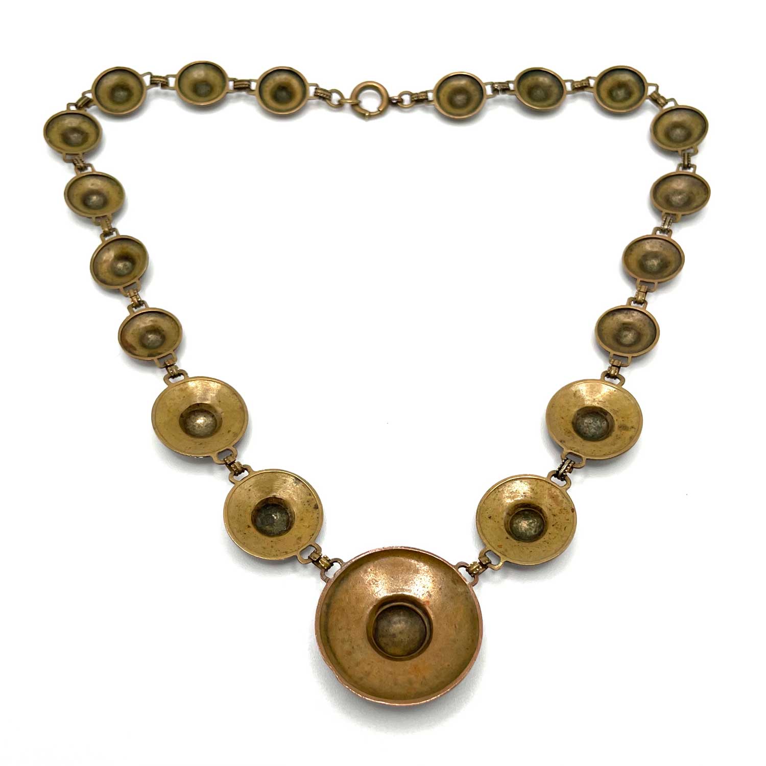 1930s flower disk necklace