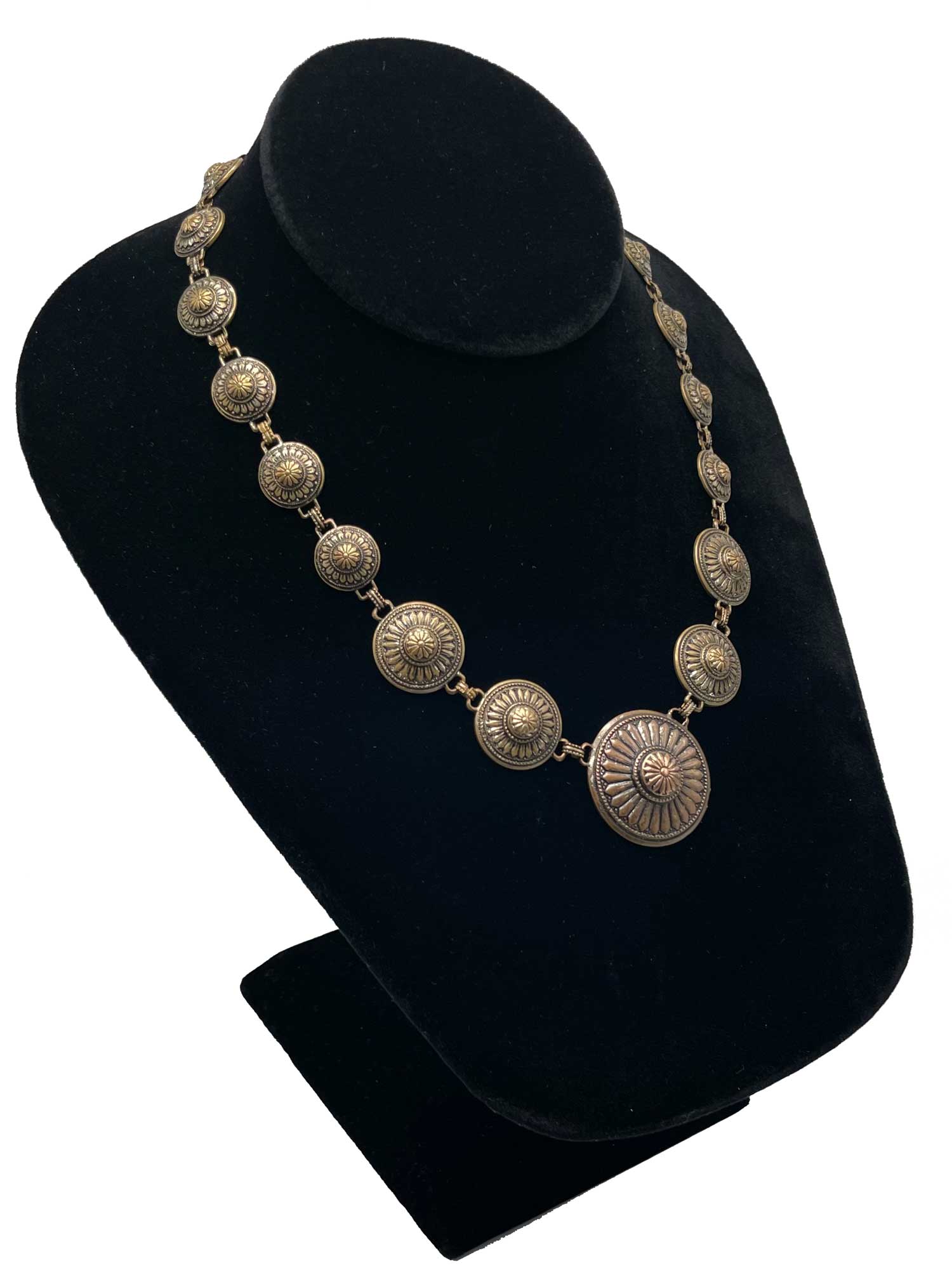 1930s flower disk necklace