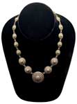 1930s brass flower necklace