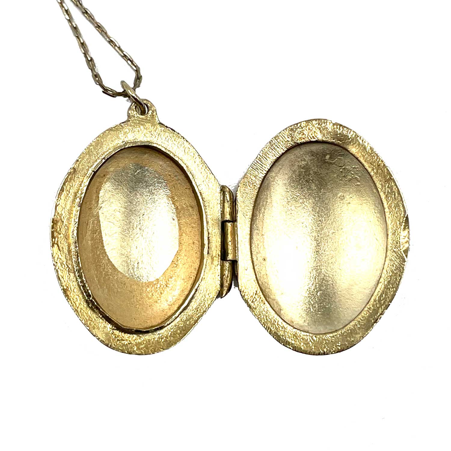 Vintage enameled horse locket necklace