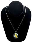 Vintage enameled horse locket necklace