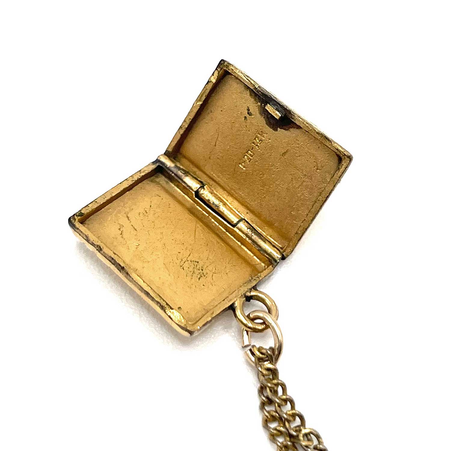 tiny vintage book locket
