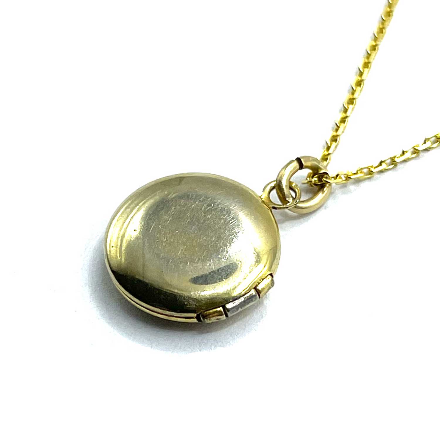 Tiny vintage locket pendant necklace